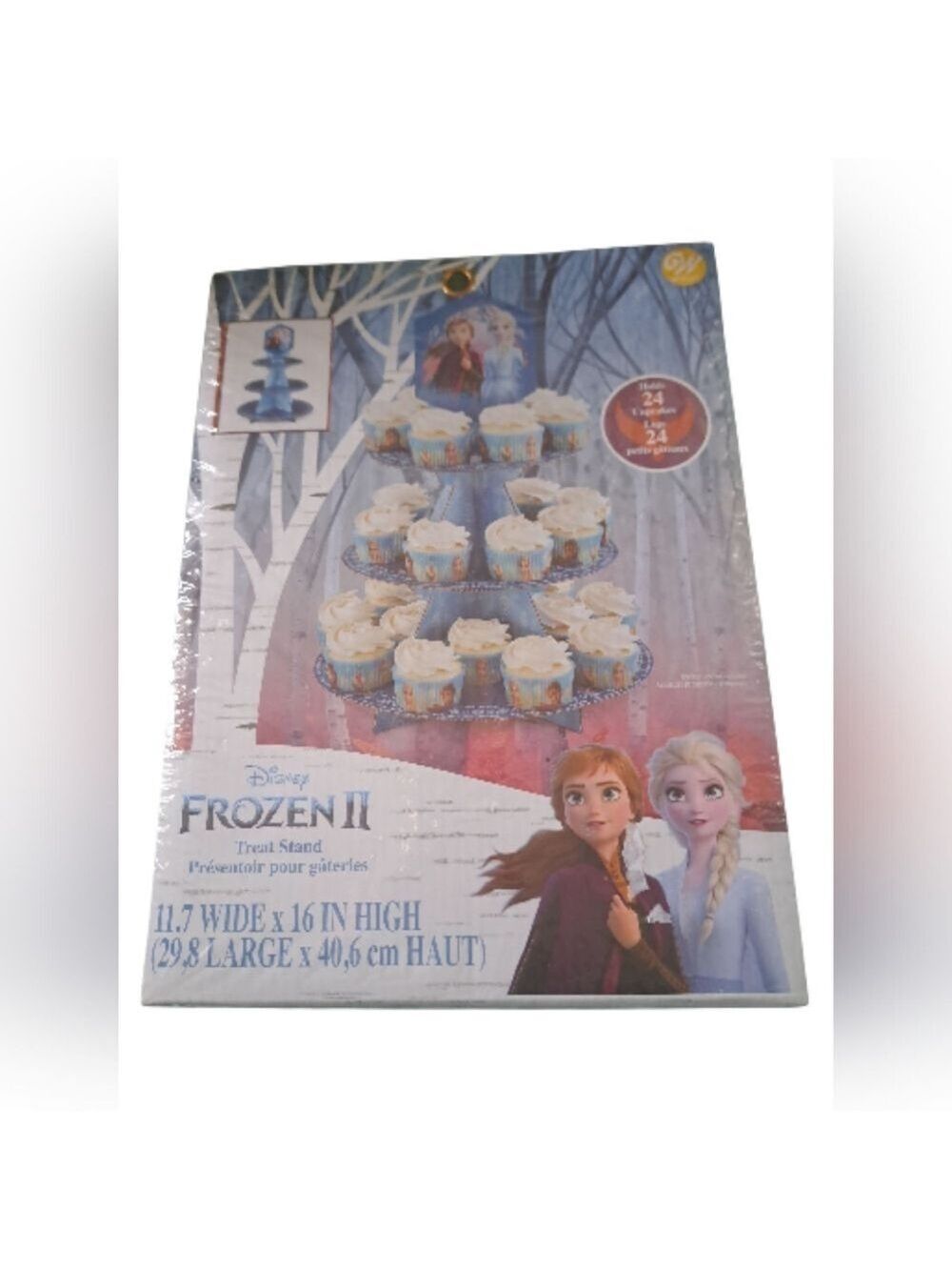 WILTON FROZEN 11 Disney Treat stand birthday cupcakes cardboard sealed package